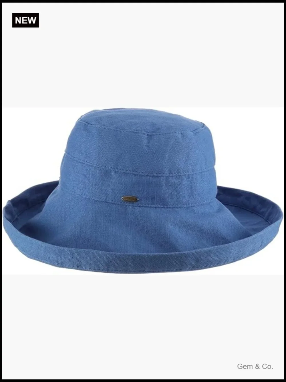 Cotton Big Brim Sun Hat UPF 50+ Adjustable Drawstring Packable Travel